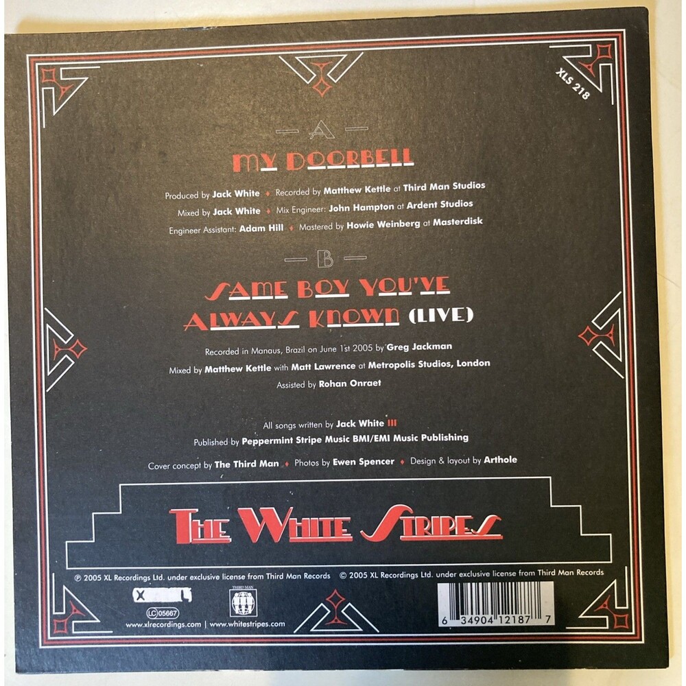 NEW THE WHITE STRIPES My Doorbell (2005) 7 “ Vinyl Single RARE UK IMPORT NEW - Picture 2 of 2